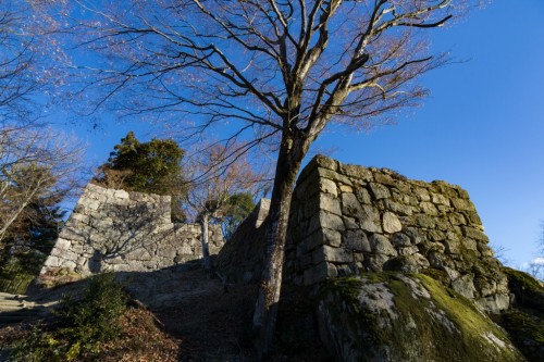 Naegi Castle Ruins in Nakatsugawa City, Gifu Prefecture, Japan.