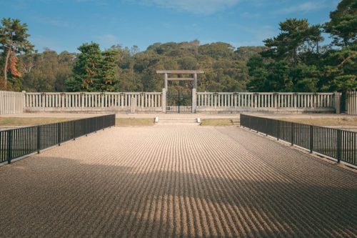 Kofun, riesige kaiserliche Begräbnisstätten in Sakai, Osaka, Kinki, Japan.