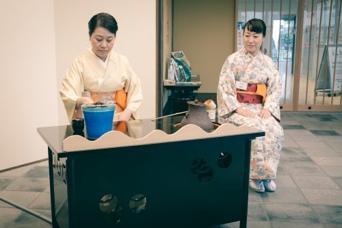 Sen no Rikyu, der Meister der Teezeremonie, Sakai, Osaka, Region Kinki, Japan.
