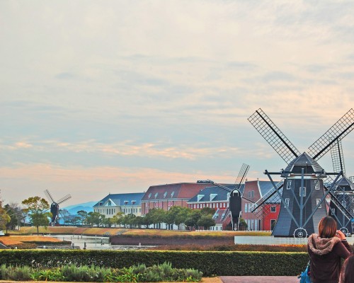 Molinos holandeses en Huis Ten Bosch, parque temático holandés en Nagasaki