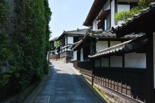 Calle samurái de Usuki, Oita.
