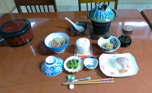 Dinner at Ryokan in Izumi city