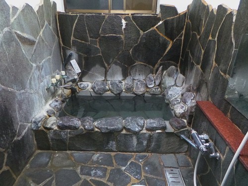 a private bath at minshuku