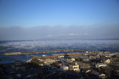 Paysage d'Ozu, mer de nuage, shikoku, ehime, hijikawa arashi