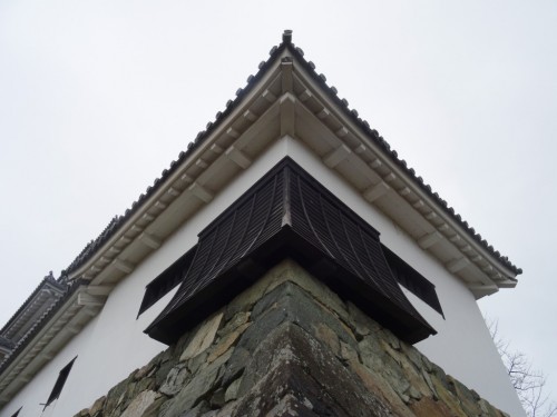 Château d'Ozu, Ehime, château japonais, reconstruction, Ishi-otoshi Mado