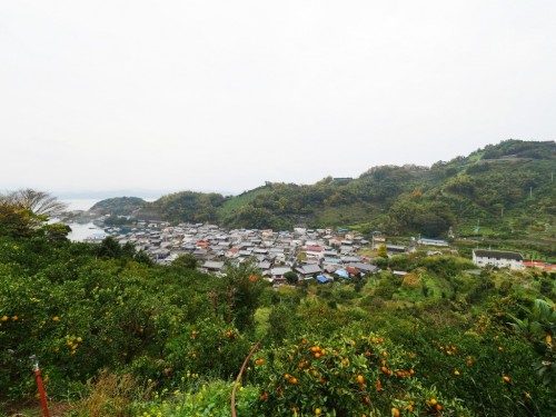 Le village de Akehamacho Karihama au milieu des vergers.
