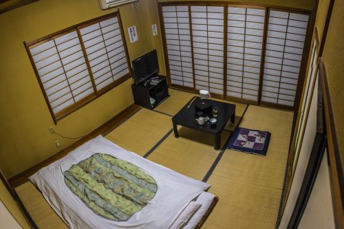 Single room at Iwasu-so hostel in Nakatsugawa, Gifu prefecture, Japan