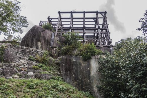 Naegi Castle Ruins in Nakatsugawa, Gifu Prefecture, Japan