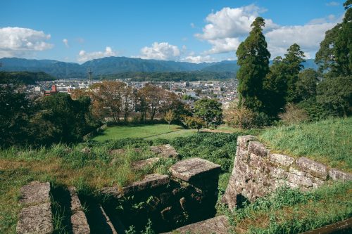 Ruins of Hitoyoshi Castle, Kumamoto Prefecture, Kyushu, Japan