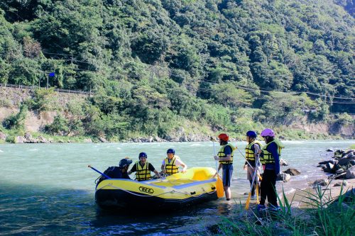 Rafting on the Kuma River, Kumamoto Prefecture, Kyushu, Japan