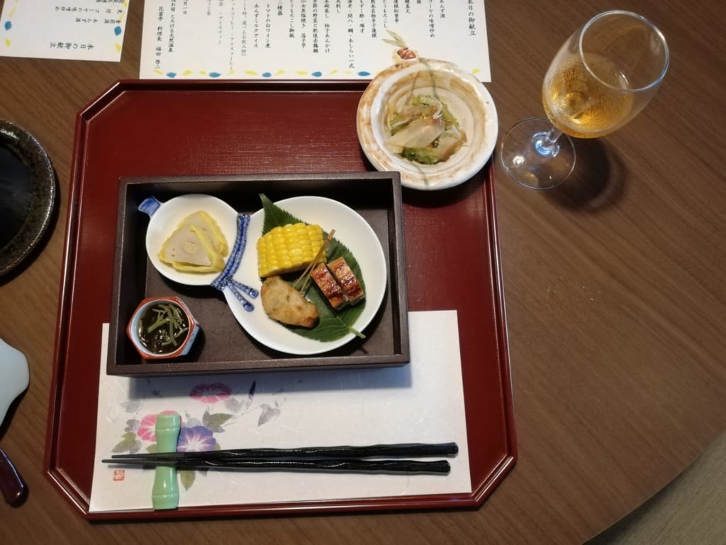 Diner kaiseki au ryokan Kafutei dans la préfecture de Kumamoto
