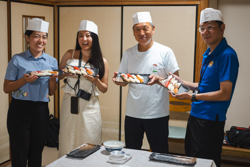Atelier de sushi frais à Arida