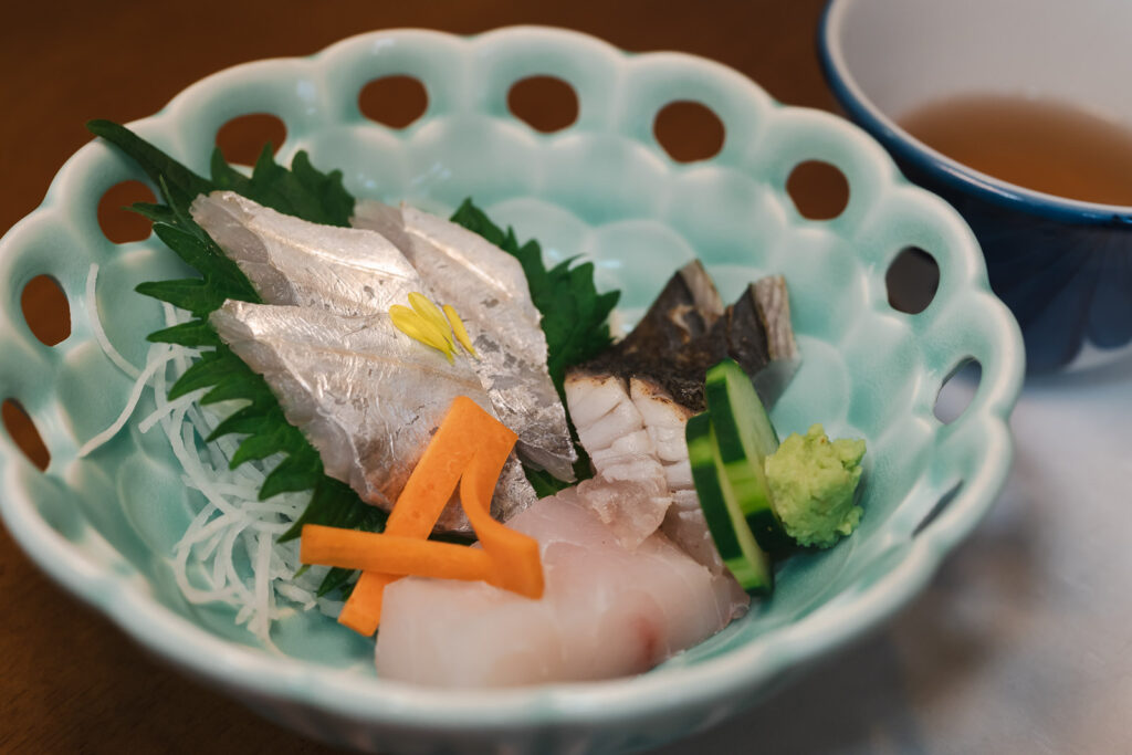 Sashimi frais au ryokan