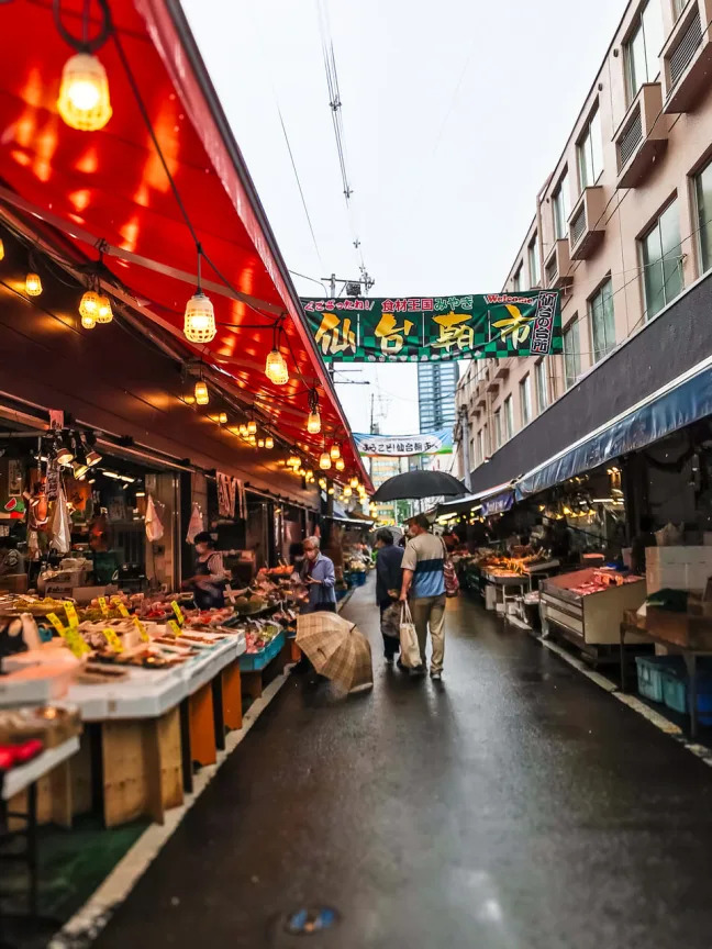 Marché du matin de Sendai
