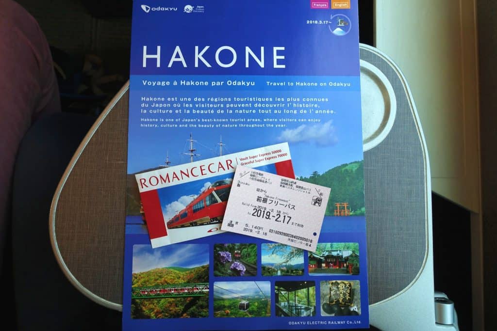 Biglietti e opuscolo dello Hakone Free Pass