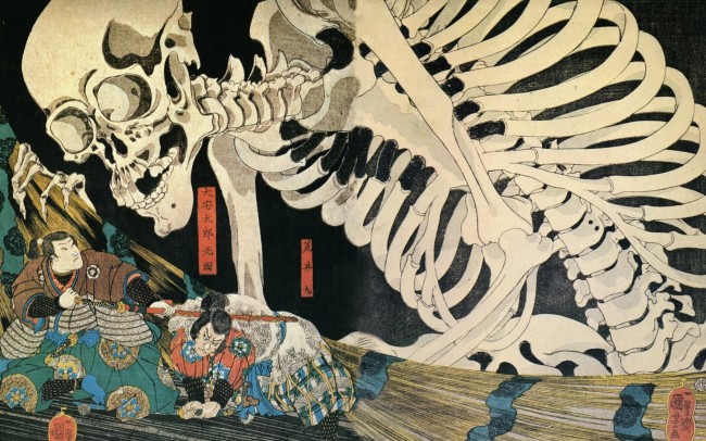 This is Ukiyo-e representing “tales of the floating world” and traditional Japanese story,and it reflects local expression toward what they're seeing in the world