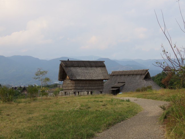 Yoshinogari Historical Park hut in the rural area