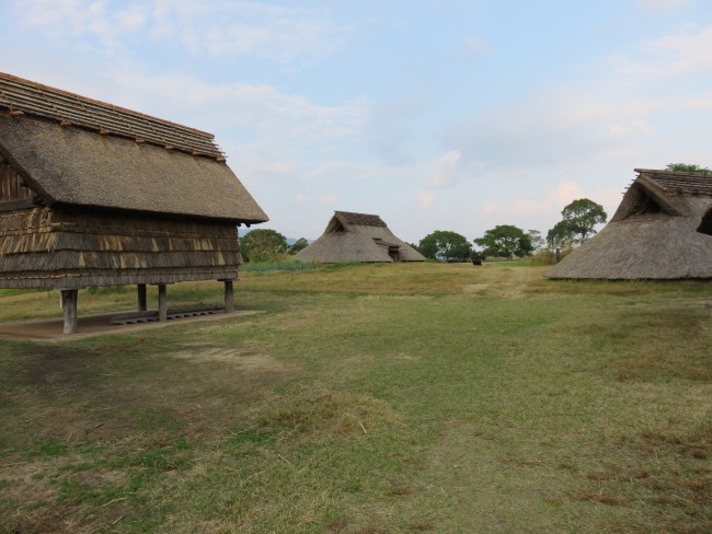 Yoshinogari Historical Park huts in a rural area