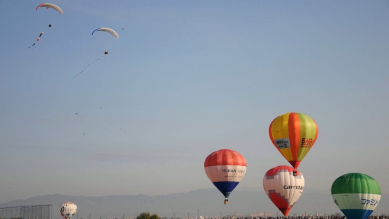 Hot air balloon festival in Saga