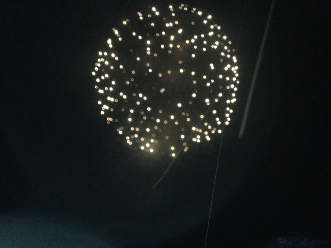 fireworks display at Wakakusa Yamayaki Festival 
