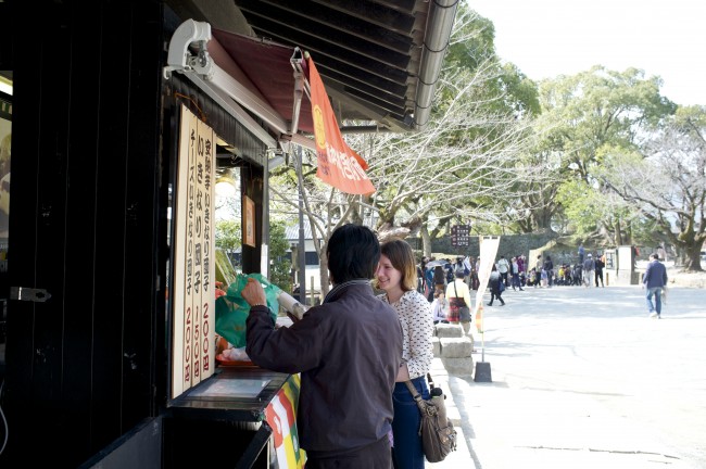 to have the most authentic traditional Ikinari dango experience in Kumamoto, visit Suizenji Park