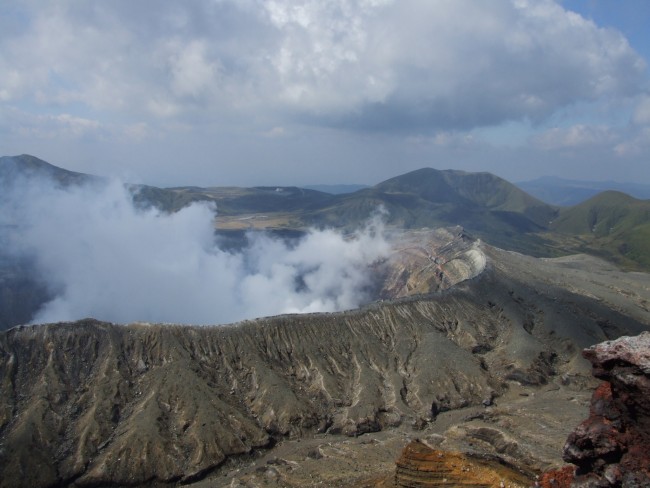 Aso in Japan offers mountain and volcanic nature