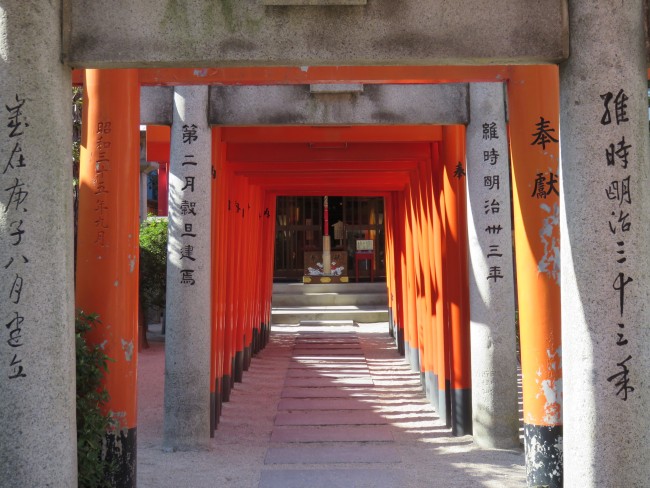 Kushida shrine Shinto torii gate portico, Fukuoka