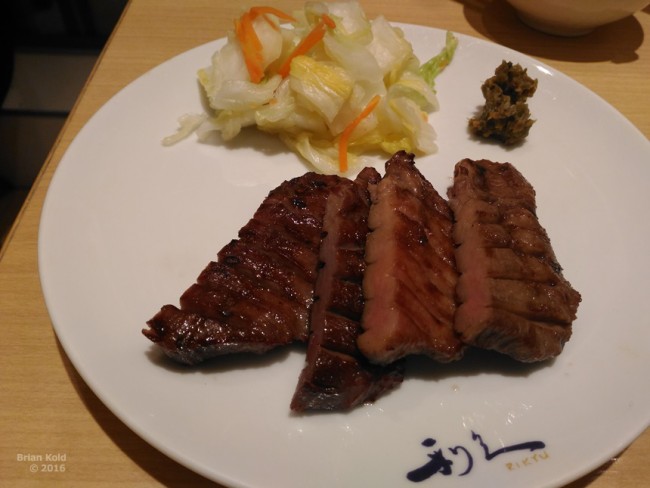 Gyutan, Sendai local specialty food at a restaurant