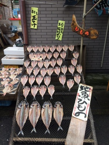 Dried fish in Misaki tuna market, Miura