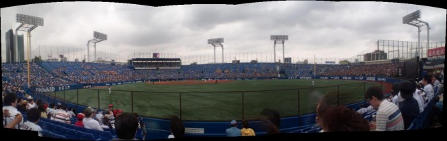 Jingu stadium and Japanese baseball game, a popular Sport in Japan