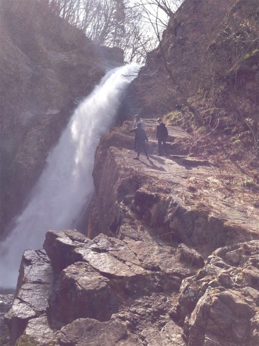 Waterfall view of Akiu Waterfall in Miyagi.