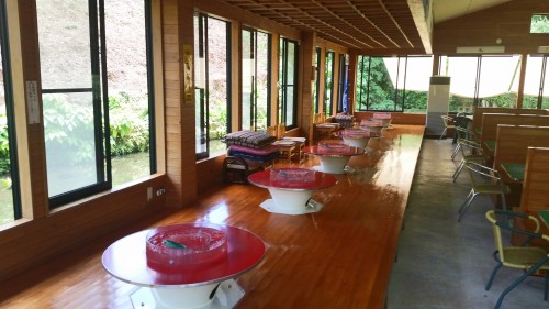 Counter of somen noodles shop in Ibusuki.