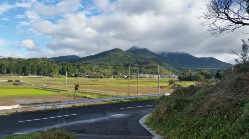 Minamisatsuma open farming fields before going to Minamikata shrine in Kagoshima.