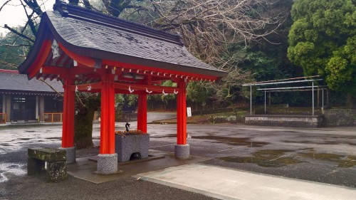 Cleansing area of Toyotama shrine in Kagoshima.