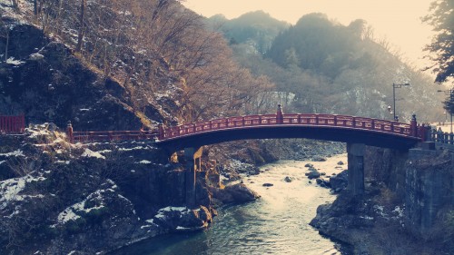 A heritage bridge by each National Treasure among Toshogu Shrine, Nikko