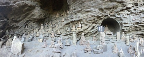 Sengohyakyu rakan statues on Nokogiriyama mountain