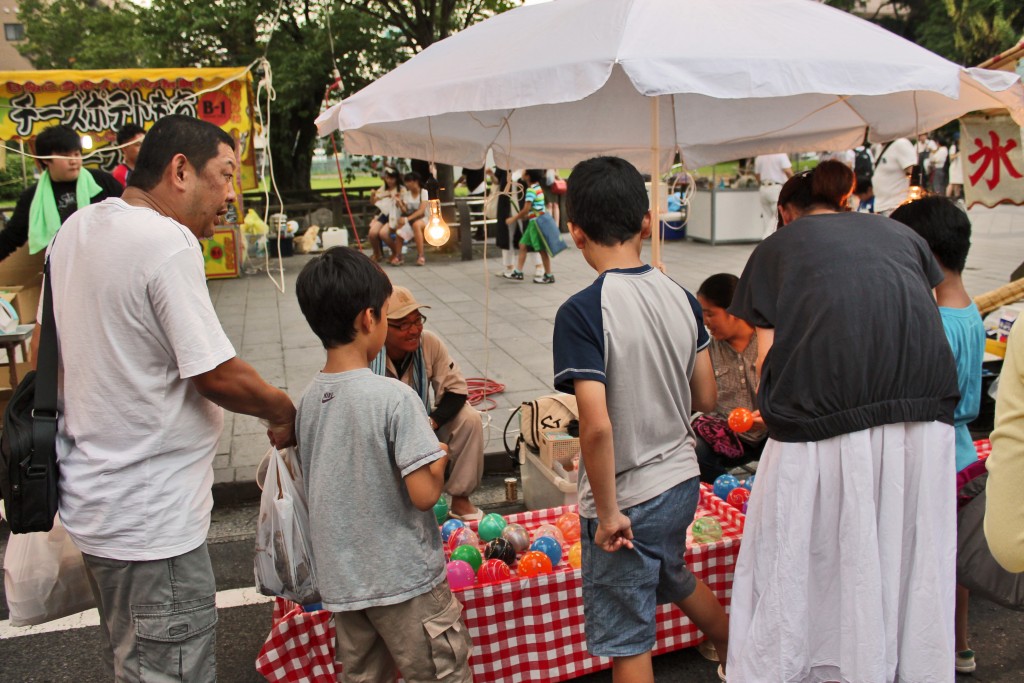 People at the Rokugatsudo festival in Kagoshima.