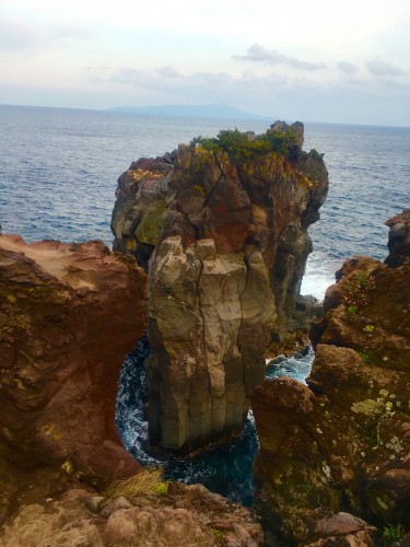 a trapped cliff in Jogasaki Shizuoka among the nature and sea