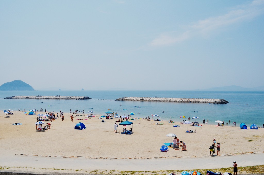Seaside life at the beach in Matsuyama