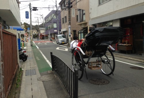 Japanese rickshaw for Jufuku-ji Temple, Kamakura temple