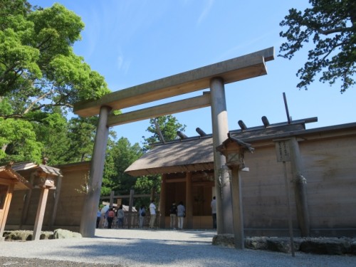 big torii gate of a shrine in Ise, Mie