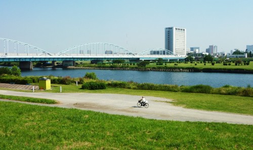 Park and picture of Tamagawa river.