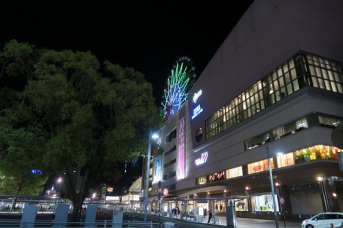 The night view of Kagoshima chuo station