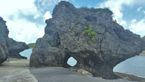 Beautiful rock figure in Okinawa