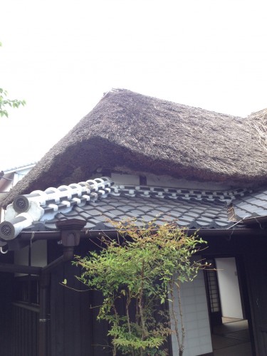Samurai house roof's structure looks quite old enough as if it brought us back to the era