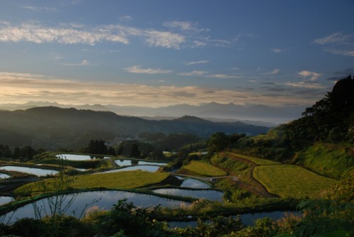 Stunning Terraced rice paddies, a precious moment here in Yamakoshi!