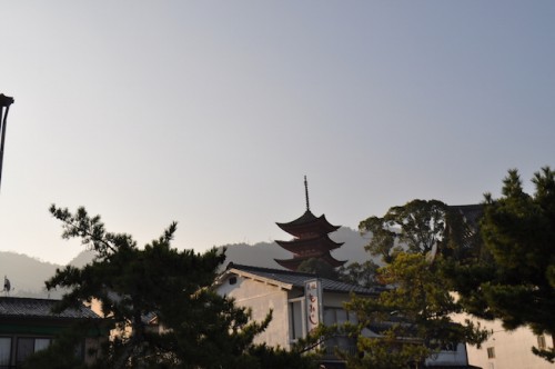 Miyajima morning pagoda