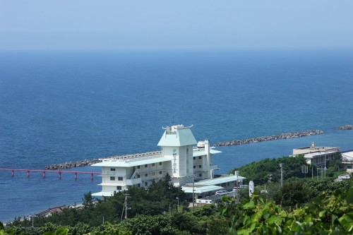 The sea view from Senami onsen