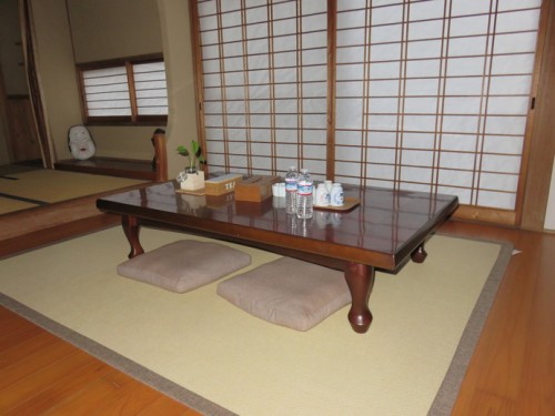 communal area in the guest house of Arita