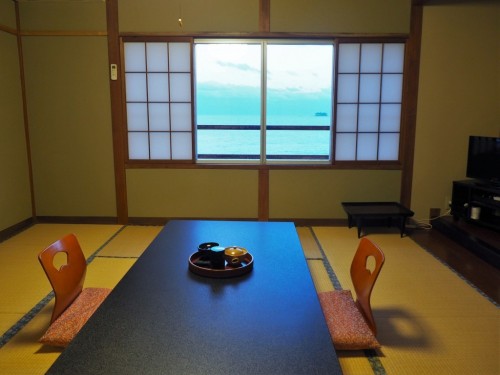 Staying in a Japanese traditional ryokan in Himi city, Toyama, Japan.